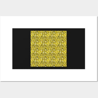 Yellow and Black Bumble Bee Pattern Posters and Art